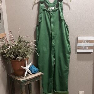 Free People We The Free Hunter Denim Overalls Size XS
